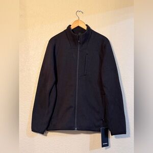 Lululemon Men’s Sojourn Fleece-Lined Knit Jacket, Sz LG - Black (BNWT!)